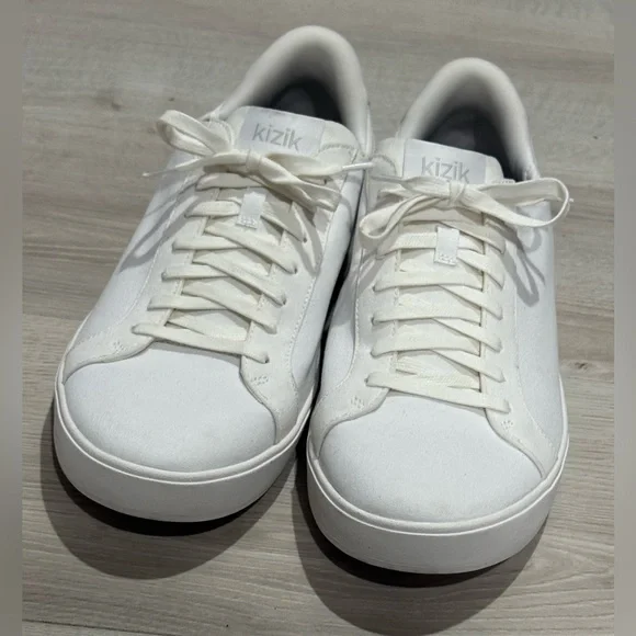 Kizik Irvine Ivory White Canvas Slip On Sneakers Unisex Size M’s 11.5 W’s 13 - Picture 9 of 13